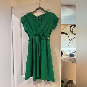 Green babydoll dress